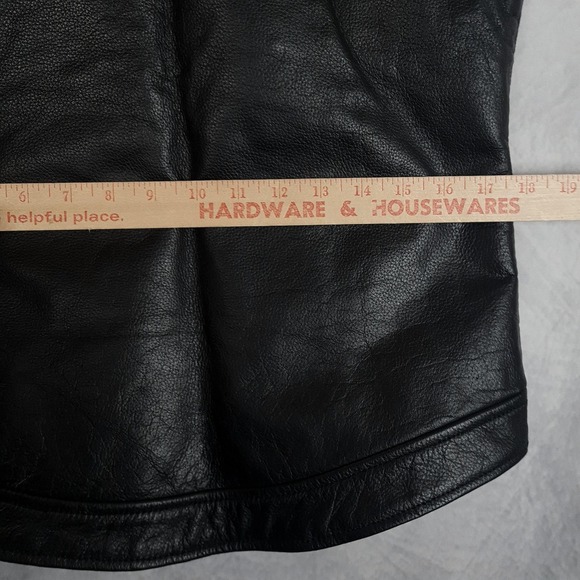 Jamin Leather Vest Womens Large Black Motorcycle Biker Concealed Carry Riding - Picture 13 of 16